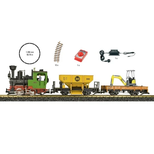 LGB 70403 Freight Starter Set, with Steam Locomotive, Light and Smo... LGB_70403-LGB 70403 Freight Starter Set, with Steam Locomotive, Light and Smoke Generator, Analog - LGB_70403