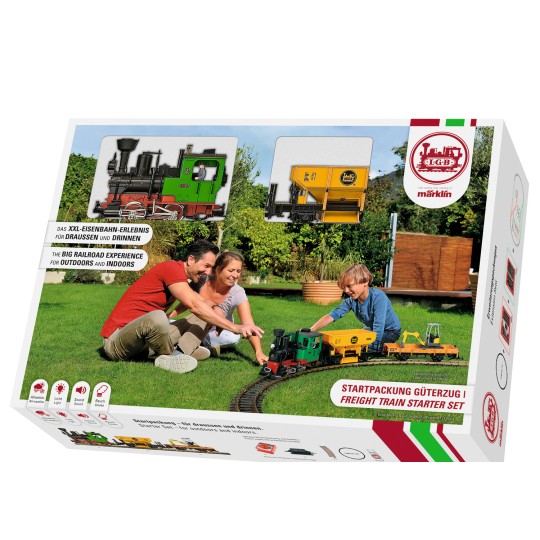 LGB_70403-LGB 70403 Freight Starter Set, with Steam Locomotive, Light and Smoke Generator, Analog