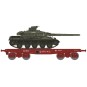 WBA-029-Ree modeles WBA029 Wagon Porte-char Rlmmp, SNCF + Char AMX 30B - FLANDRES