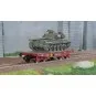 Ree models WBA030 Rlmmp tank transporter wagon, SNCF + AMX 30B tank... WBA-030-Ree models WBA030 Rlmmp tank transporter wagon, SNCF + AMX 30B tank - CHATEAU-THIERRY