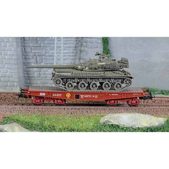 WBA-030-Ree models WBA030 Rlmmp tank transporter wagon, SNCF + AMX 30B tank - CHATEAU-THIERRY