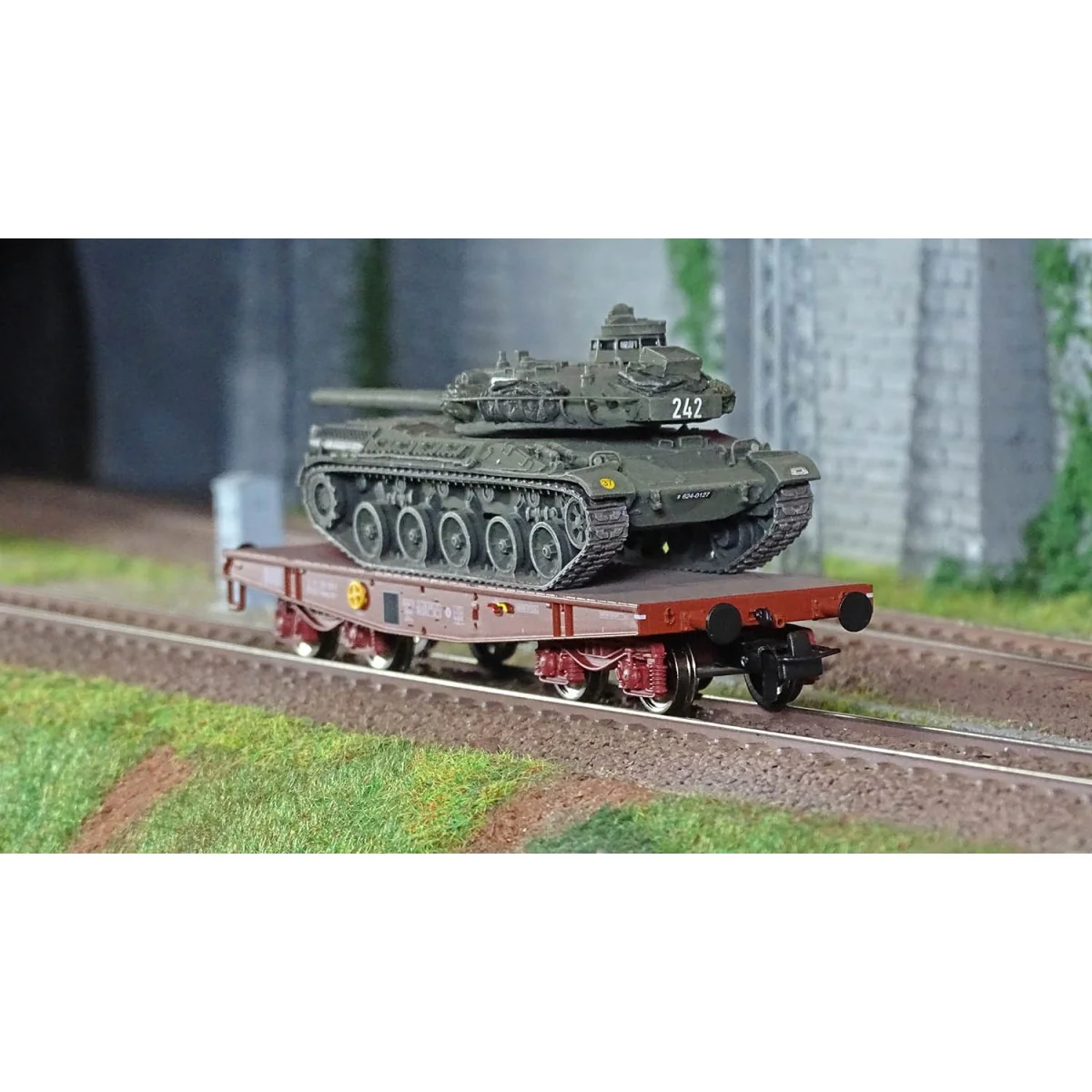 Ree modeles WBA030 Wagon Porte-char Rlmmp, SNCF + Char AMX 30B - CHATEAU-THIERRY Ree Modeles WBA-030 - 3