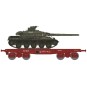 WBA-031-Ree models WBA031 Tank Carrier Wagon Rlmmp, SNCF + Char AMX 30B - LANGUEDOC