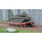 WBA-031-Ree models WBA031 Tank Carrier Wagon Rlmmp, SNCF + Char AMX 30B - LANGUEDOC