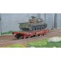 WBA-033-Ree models WBA033 Rlmmp Tank Transport Wagon, SNCF + AMX 30B Tank - TURENNE
