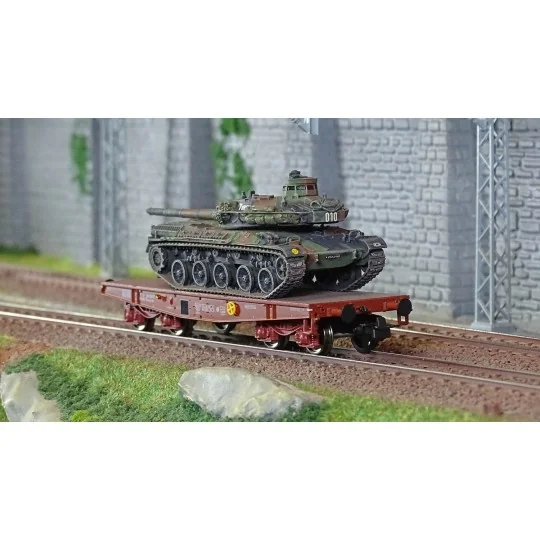 WBA-033-Ree modeles WBA033 Wagon Porte-char Rlmmp, SNCF + Char AMX 30B - TURENNE