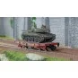 Ree models WBA033 Rlmmp Tank Transport Wagon, SNCF + AMX 30B Tank -... WBA-033-Ree models WBA033 Rlmmp Tank Transport Wagon, SNCF + AMX 30B Tank - TURENNE