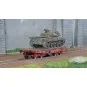 Ree models WBA035 Rlmmp tank transporter wagon, SNCF + AMX 30B tank... WBA-035-Ree models WBA035 Rlmmp tank transporter wagon, SNCF + AMX 30B tank - DU BREUIL