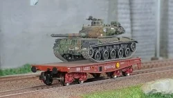 Ree modeles WBA036 Wagon Porte-char Rlmmp, SNCF + Char AMX 30B - ULM Ree Modeles WBA-036 - 1