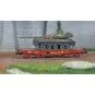 Ree models WBA037 Rlmmp tank transporter wagon, SNCF + AMX 30B tank... WBA-037-Ree models WBA037 Rlmmp tank transporter wagon, SNCF + AMX 30B tank - LA MARNE