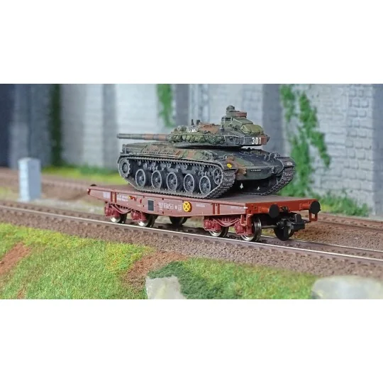 WBA-037-Ree models WBA037 Rlmmp tank transporter wagon, SNCF + AMX 30B tank - LA MARNE