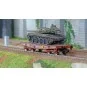 Ree models WBA037 Rlmmp tank transporter wagon, SNCF + AMX 30B tank... WBA-037-Ree models WBA037 Rlmmp tank transporter wagon, SNCF + AMX 30B tank - LA MARNE
