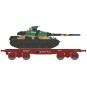 WBA-038-Ree models WBA038 Rlmmp tank transporter wagon, SNCF + AMX 30B tank - COLMAR