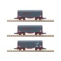 AZAR_W03-ERP-Azar W03-ERP Set of 3 short covered bogie wagons, ERMEWA, Z scale