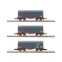 Azar W03-ERP Set of 3 short covered bogie wagons, ERMEWA, Z scale AZAR_W03-ERP-Azar W03-ERP Set of 3 short covered bogie wagons, ERMEWA, Z scale