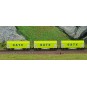 AZAR_W03-GAP-Azar W03-GAP Set de 3 wagons courts bâchés à bogies, GATX, échelle Z
