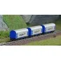 Azar W03-LSP Set of 3 short covered bogie wagons, LOGSERV, Z scale AZAR_W03-LSP-Azar W03-LSP Set of 3 short covered bogie wagons, LOGSERV, Z scale