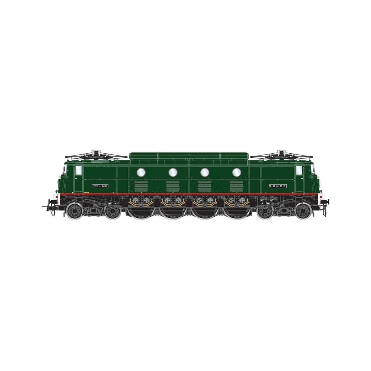 Jouef HJ2367S SNCF 5401 2D2 Electric Locomotive, Montrouge Depot, E... Jouef HJ2367S SNCF 5401 2D2 Electric Locomotive, Montrouge Depot, E...
