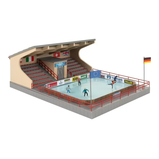 FALLER_134005-Faller 134005 Model Kit, Artificial Ice Rink with Animated Figures