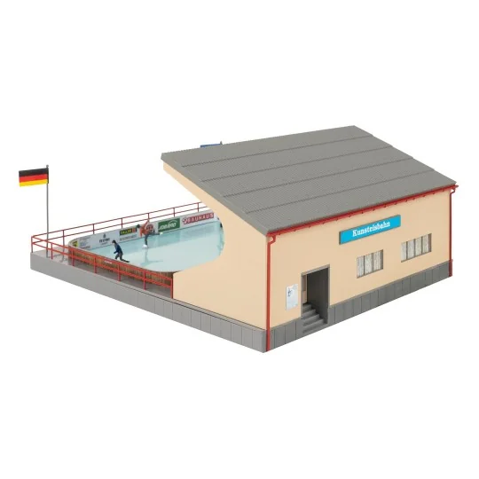 FALLER_134005-Faller 134005 Model Kit, Artificial Ice Rink with Animated Figures
