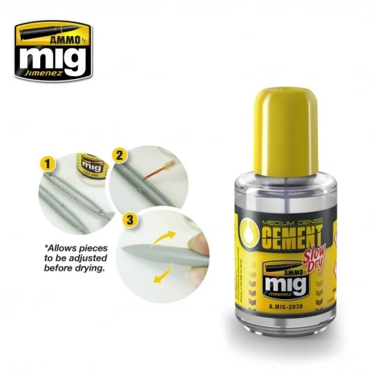 A.MIG-2038-Colle Polyester Medium Cement (30ml) Mig