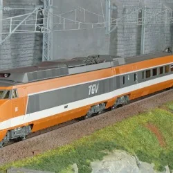 Ree Modeles TGV004S Set de 7 éléments TGV RECORD du MONDE 380Km/h N°16, SNCF, digital sonore, panto motorisés Ree Modeles TGV-00