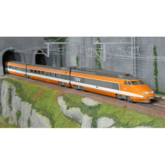 TGV-004.S-Ree Modeles TGV004S Set de 7 éléments TGV RECORD du MONDE 380Km/h N°16, SNCF, digital sonore, panto motorisés