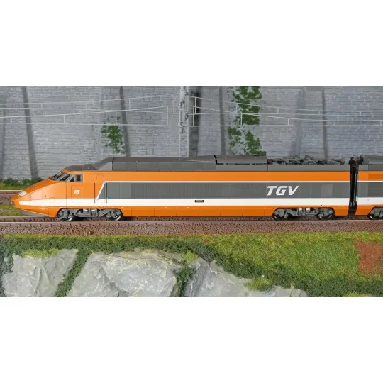 TGV-004-Ree Modeles TGV004 Set de 7 éléments TGV RECORD du MONDE 380Km/h N°16, SNCF