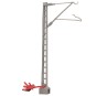 HC8037A-Hornby HC8037A Lattice Catenary Mast, Grey, with Connection Cable