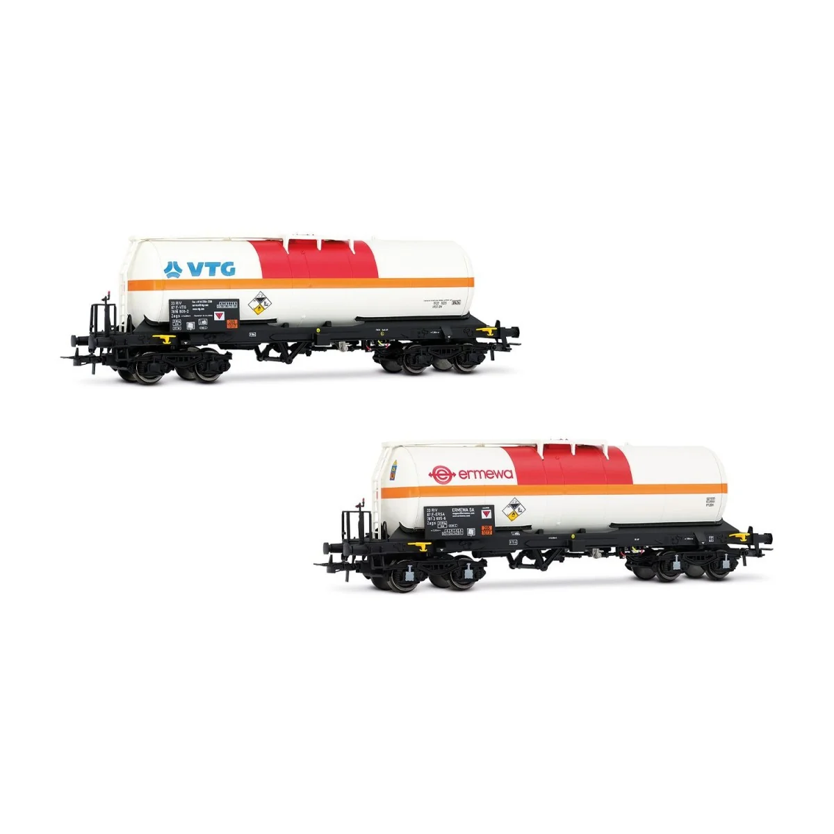 Jouef HJ6250 Set of 2 bogie tank wagons, chlorine transport, VTG + ...