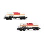 HJ6250-Jouef HJ6250 Set of 2 bogie tank wagons, chlorine transport, VTG + Ermewa, SNCF