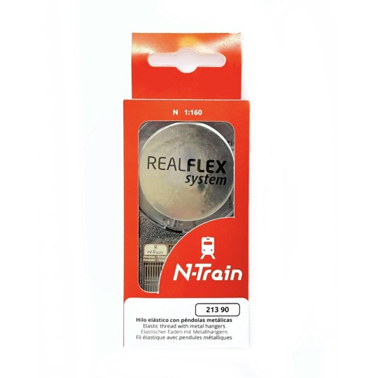 N-TRAIN_21390-N-Train 21390 Realflex Elastic Wire and 10-Section Spacers for N Scale Catenary