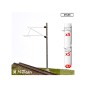 N-TRAIN_21604-N-Train 21604 Set of 10 H-shaped catenary poles with brackets for 25kV - M, N scale