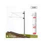 N-TRAIN_21606-N-Train 21606 Set of 10 H-shaped catenary masts with brackets for 25kV - L1, N scale
