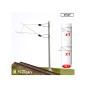 N-TRAIN_21607-N-Train 21607 Set of 2 H-shaped catenary masts with brackets for 25kV - L2, N scale