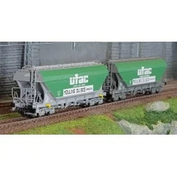 Jouef HJ6281 Set de 2 wagons trémies à bogies, avec parois planes, UFAC Jouef HJ6281 - 1