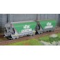 HJ6281-Jouef HJ6281 Set of 2 bogie hopper wagons with flat sides, UFAC