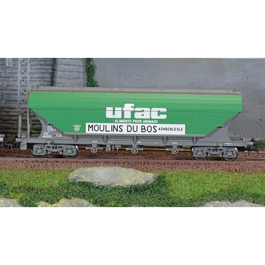 HJ6281-Jouef HJ6281 Set of 2 bogie hopper wagons with flat sides, UFAC