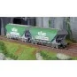 Jouef HJ6281 Set of 2 bogie hopper wagons with flat sides, UFAC HJ6281-Jouef HJ6281 Set of 2 bogie hopper wagons with flat sides, UFAC