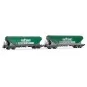 Jouef HJ6281 Set of 2 bogie hopper wagons with flat sides, UFAC HJ6281-Jouef HJ6281 Set of 2 bogie hopper wagons with flat sides, UFAC