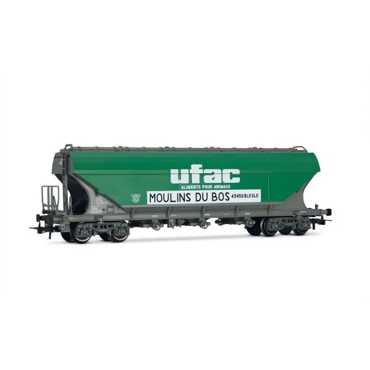 HJ6281-Jouef HJ6281 Set de 2 wagons trémies à bogies, avec parois planes, UFAC