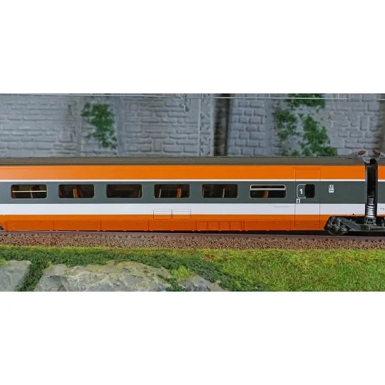 TGV-006-Ree Modeles TGV006 Set de 3 voitures intermédiaires TGV PSE Rame Origine, Remorques R2 + R5 + R6