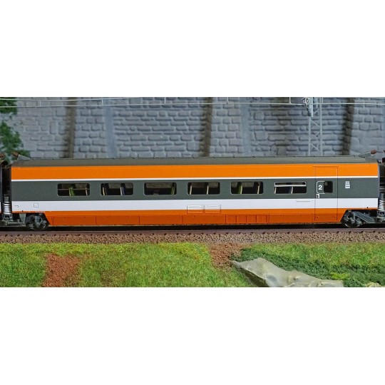 TGV-006-Ree Modeles TGV006 Set of 3 TGV PSE Intermediate Cars Original Trainset, Trailers R2 + R5 + R6