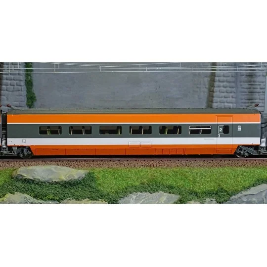 TGV-006-Ree Modeles TGV006 Set de 3 voitures intermédiaires TGV PSE Rame Origine, Remorques R2 + R5 + R6