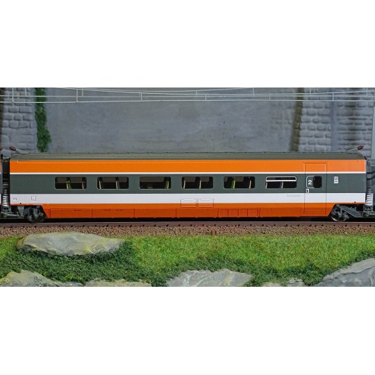TGV-006-Ree Modeles TGV006 Set of 3 TGV PSE Intermediate Cars Original Trainset, Trailers R2 + R5 + R6