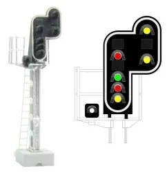 MAFEN 413213 Main signal with 7 LED lights (red/green/red/yellow/wh...