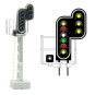 MAFEN_413216-MAFEN 413216 Main signal with 10 LED lights (double yellow/red/white/green/red/yellow/white + double yellow), SNCF, N scale
