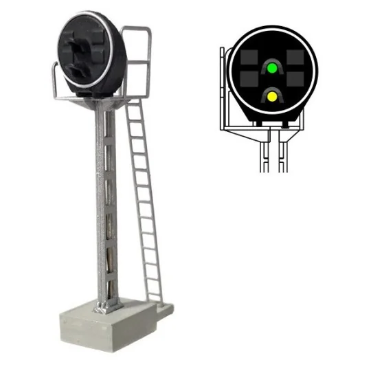 MAFEN_413218-MAFEN 413218 Disc Signal with 2 LED lights (green/yellow), SNCF, N scale