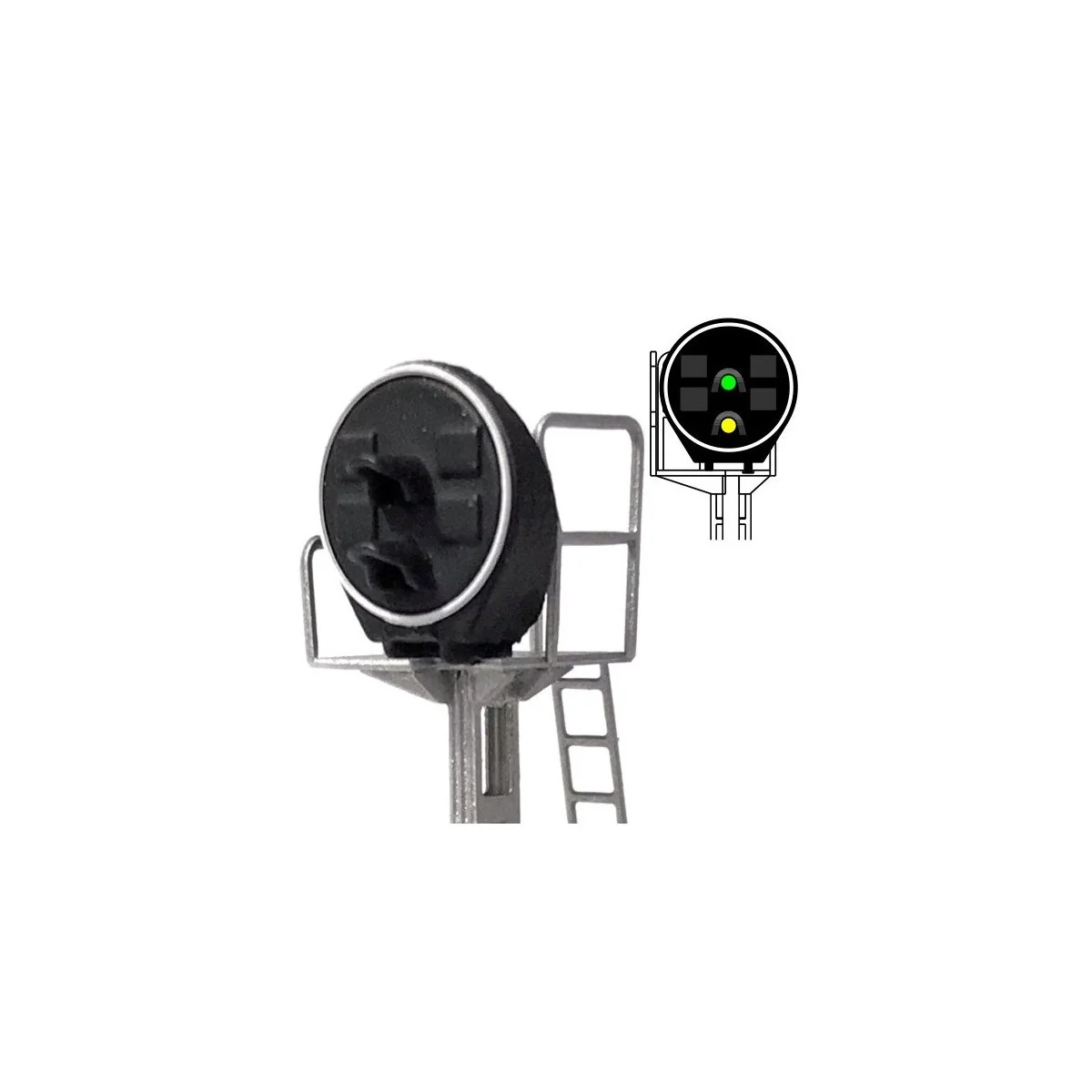 MAFEN 413218 Disc Signal with 2 LED lights (green/yellow), SNCF, N ...