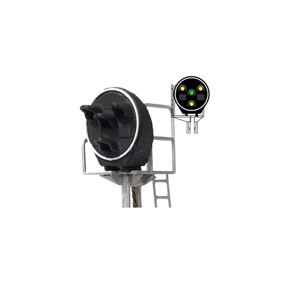 MAFEN 413221 Signal Disque 4 feux LED (3 jaunes/1 vert), SNCF, échelle N MAFEN MAFEN_413221 - 2